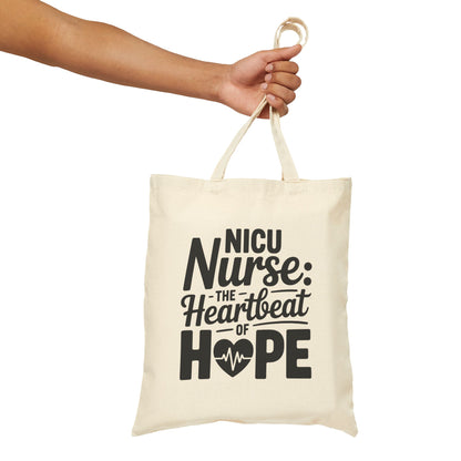 The Heartbeat of Hope NICU Nurse Cotton Canvas Tote Bag