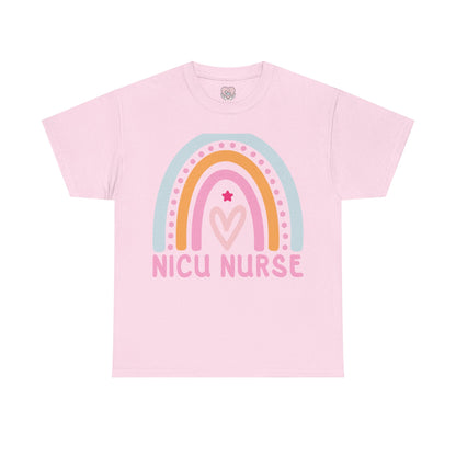 NICU Nurse Boho Rainbow Retro T-Shirt