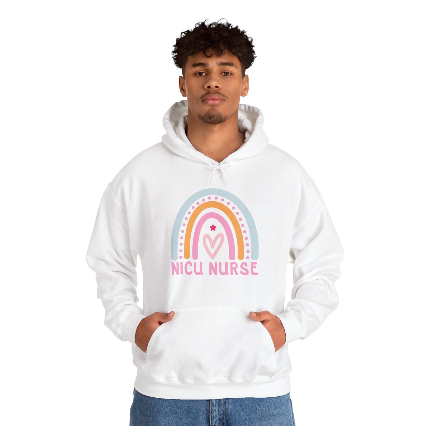NICU Nurse Boho Rainbow Retro Hoodie
