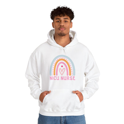NICU Nurse Boho Rainbow Retro Hoodie