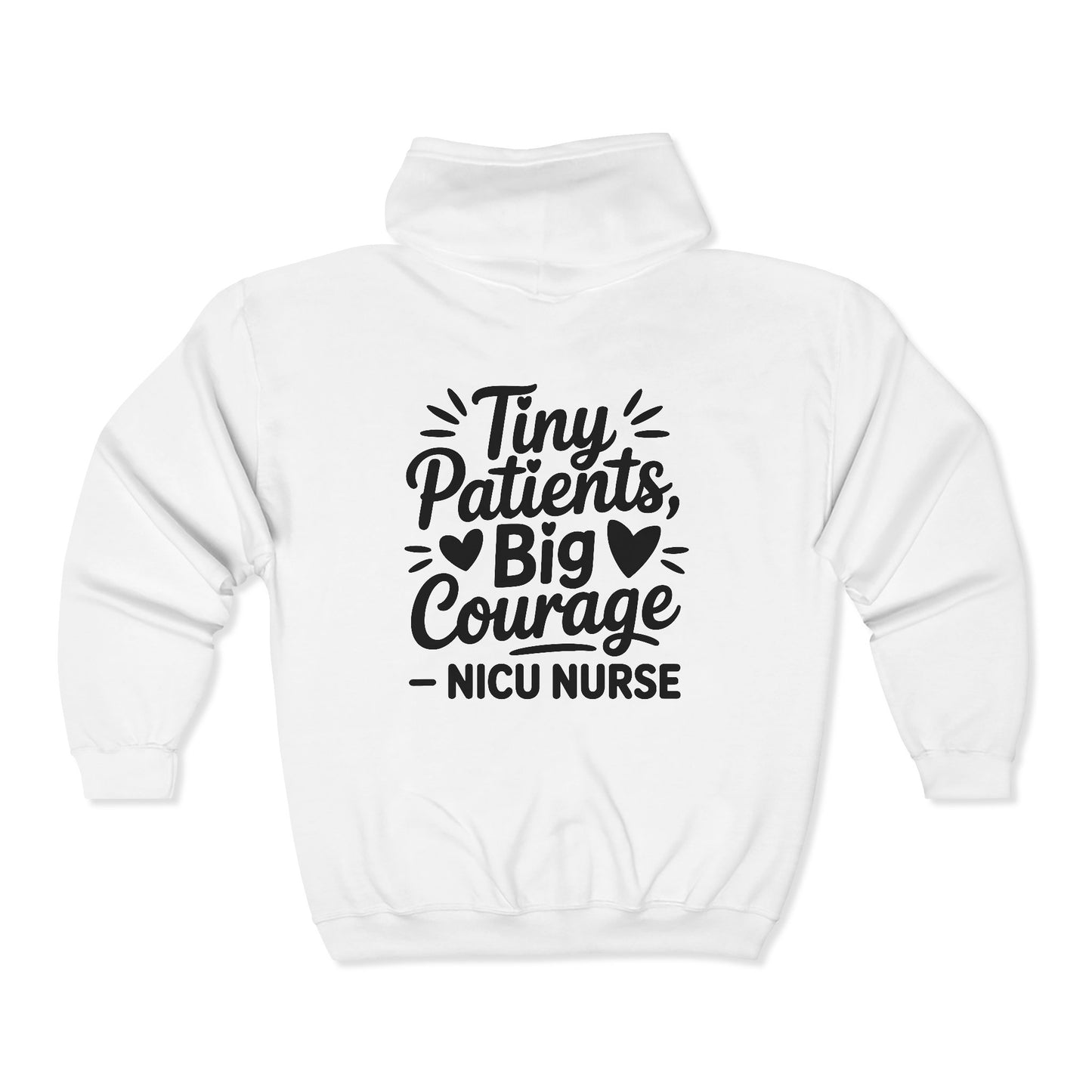 Tiny Patients Big Courage Zip Hoodie