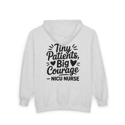 Tiny Patients Big Courage Zip Hoodie