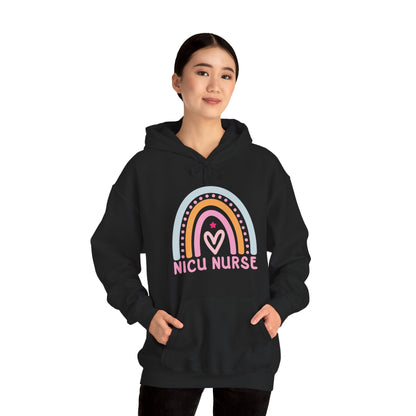 NICU Nurse Boho Rainbow Retro Hoodie