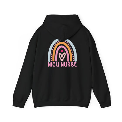 NICU Nurse Boho Rainbow Retro Hoodie