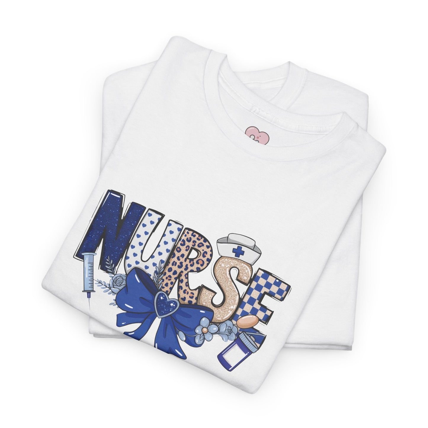 Preppy Nurse Floral Leopard Print T-Shirt