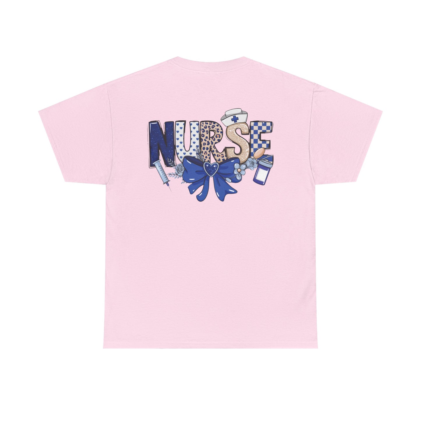 Preppy Nurse Floral Leopard Print T-Shirt