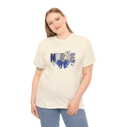 Preppy Nurse Floral Leopard Print T-Shirt