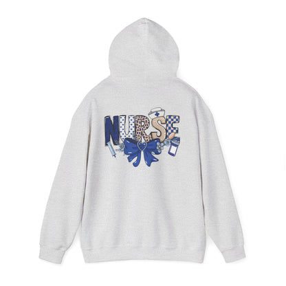 Preppy Nurse Floral Leopard Print Hoodie
