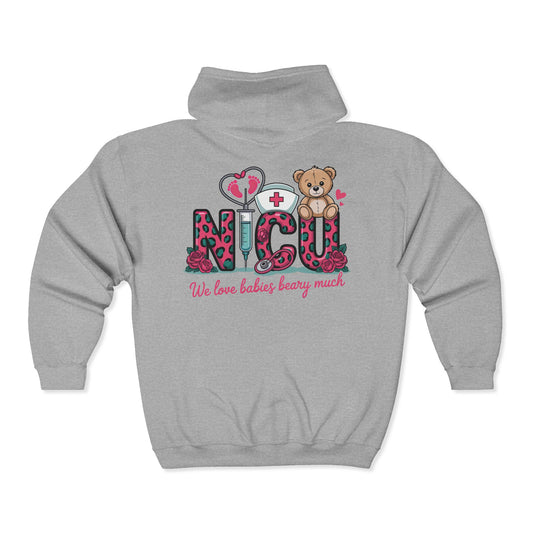 NICU Baby Bear Zip Hoodie