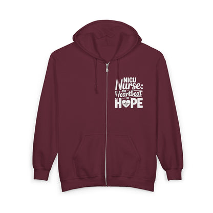 The Heartbeat of Hope NICU Nurse Zip Hoodie