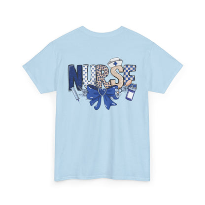 Preppy Nurse Floral Leopard Print T-Shirt
