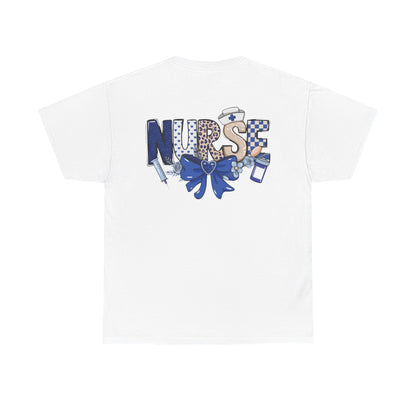Preppy Nurse Floral Leopard Print T-Shirt