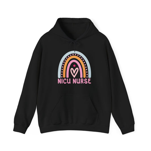 NICU Nurse Boho Rainbow Retro Hoodie