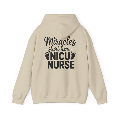 Miracles Start Here NICU Nurse Hoodie