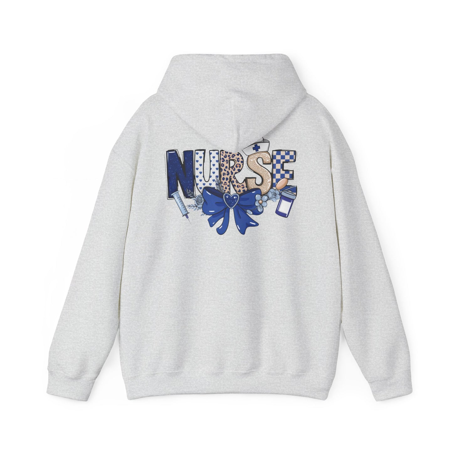 Preppy Nurse Floral Leopard Print Hoodie