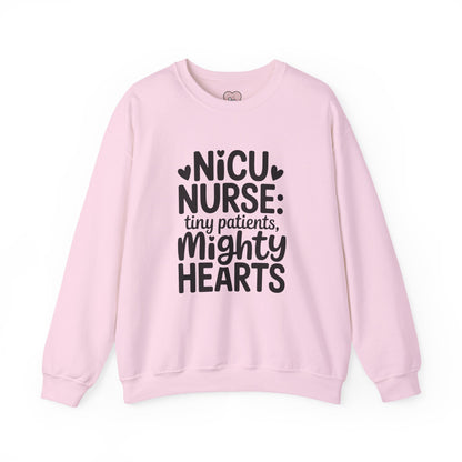 Tiny Patients Mighty Hearts NICU Nurse Crewneck Sweatshirt