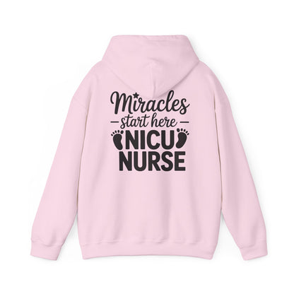Miracles Start Here NICU Nurse Hoodie
