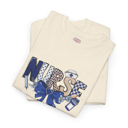 Preppy Nurse Floral Leopard Print T-Shirt