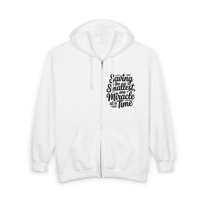 Saving the Smallest One Miracle at a Time Zip Hoodie