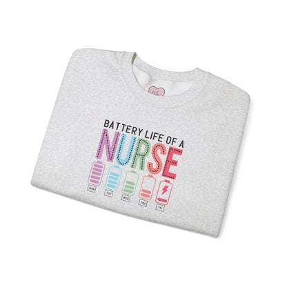 Battery Life of a Nurse Crewneck Sweatshirt
