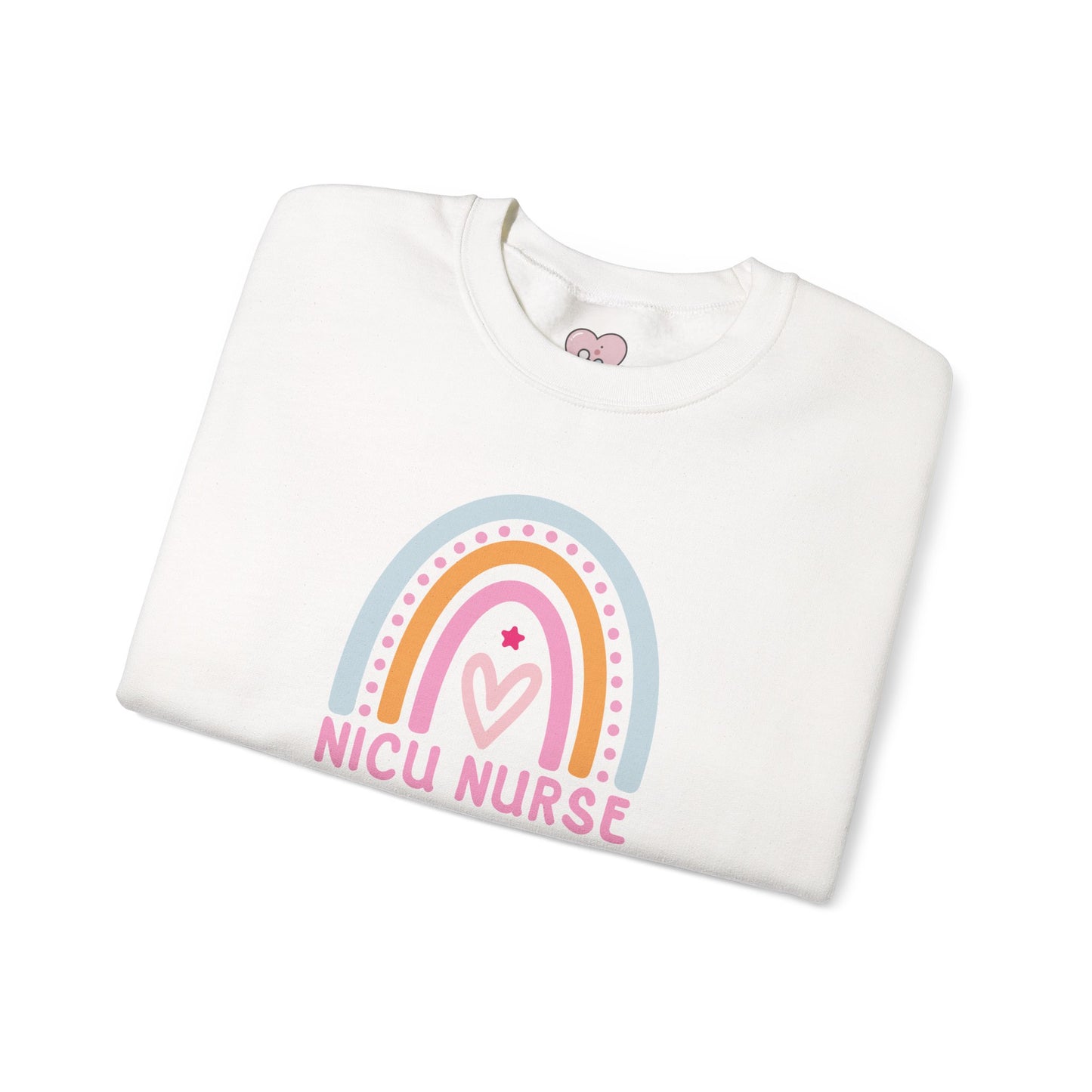 NICU Nurse Boho Rainbow Retro Crewneck Sweatshirt