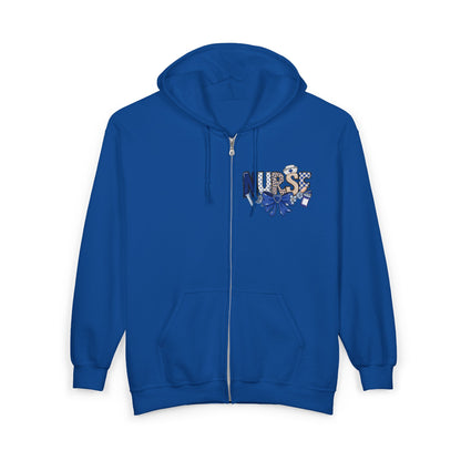 Preppy Nurse Floral Leopard Print Zip Hoodie