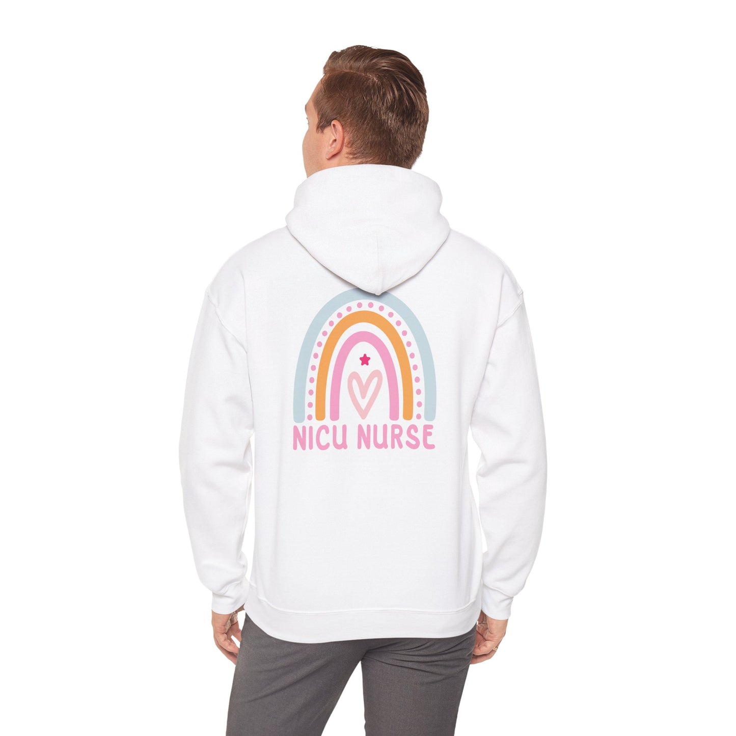 NICU Nurse Boho Rainbow Retro Hoodie