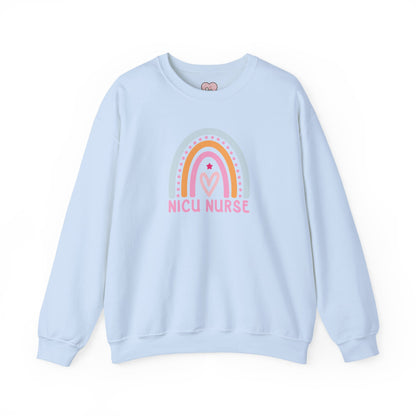 NICU Nurse Boho Rainbow Retro Crewneck Sweatshirt