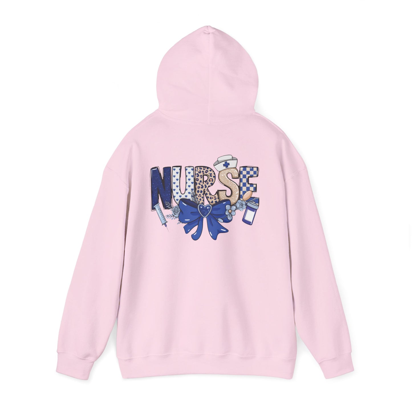 Preppy Nurse Floral Leopard Print Hoodie