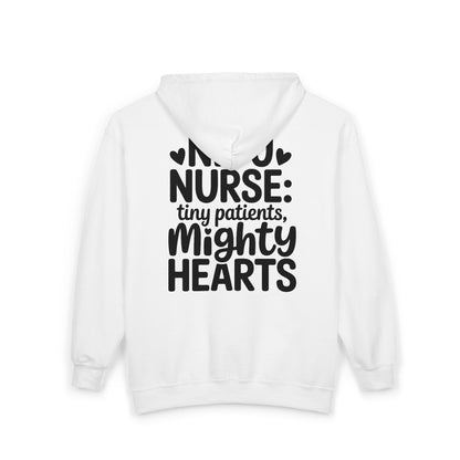 Tiny Patients Mighty Hearts NICU Nurse Zip Hoodie