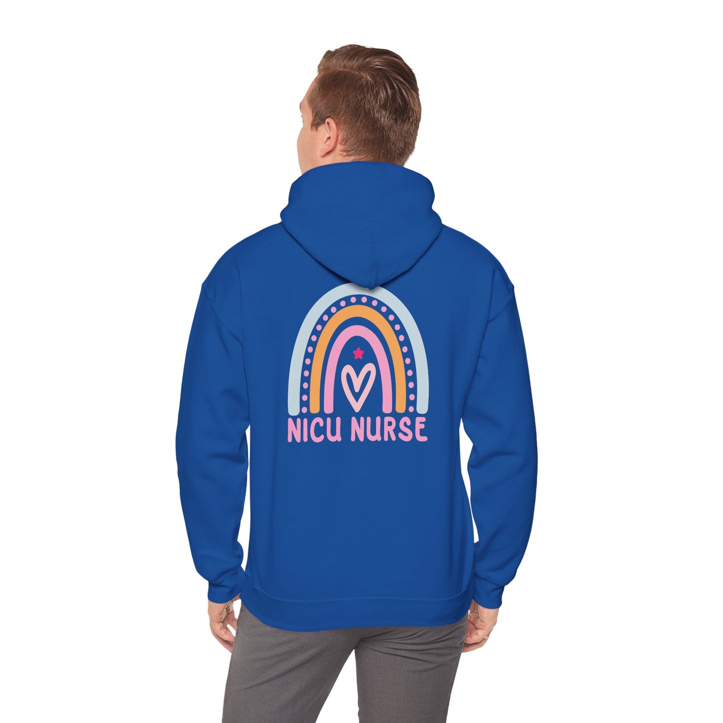 NICU Nurse Boho Rainbow Retro Hoodie