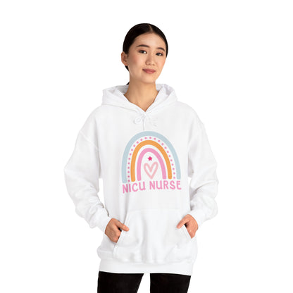 NICU Nurse Boho Rainbow Retro Hoodie