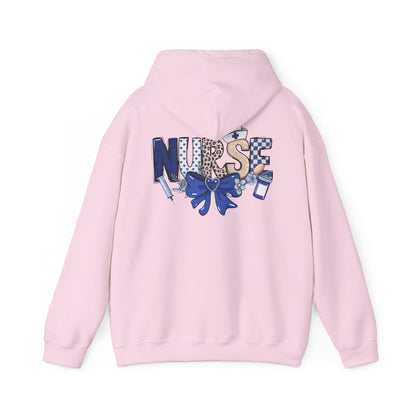 Preppy Nurse Floral Leopard Print Hoodie