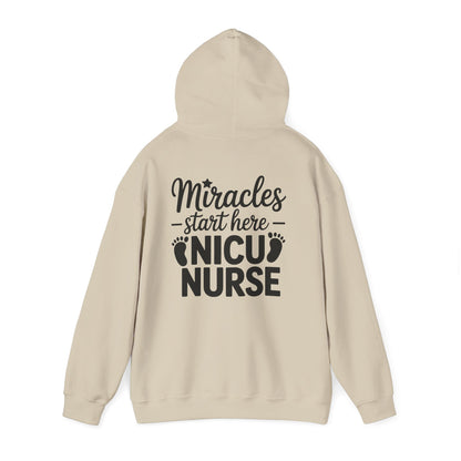 Miracles Start Here NICU Nurse Hoodie
