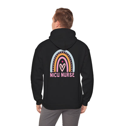 NICU Nurse Boho Rainbow Retro Hoodie