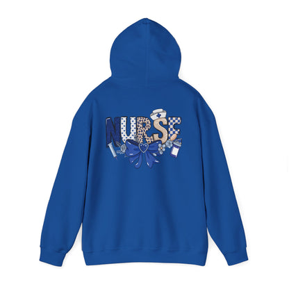 Preppy Nurse Floral Leopard Print Hoodie