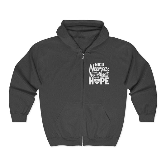 The Heartbeat of Hope NICU Nurse Zip Hoodie