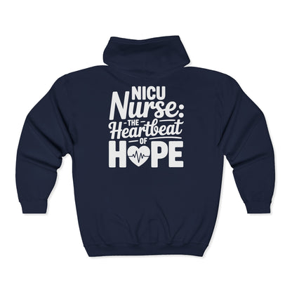 The Heartbeat of Hope NICU Nurse Zip Hoodie