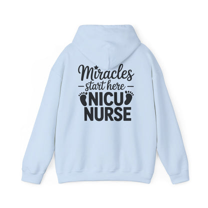 Miracles Start Here NICU Nurse Hoodie
