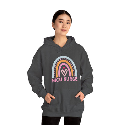 NICU Nurse Boho Rainbow Retro Hoodie