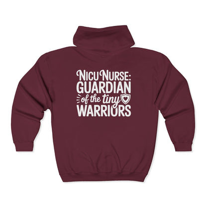 Guardian of the Tiny Warriors NICU Nurse Zip Hoodie
