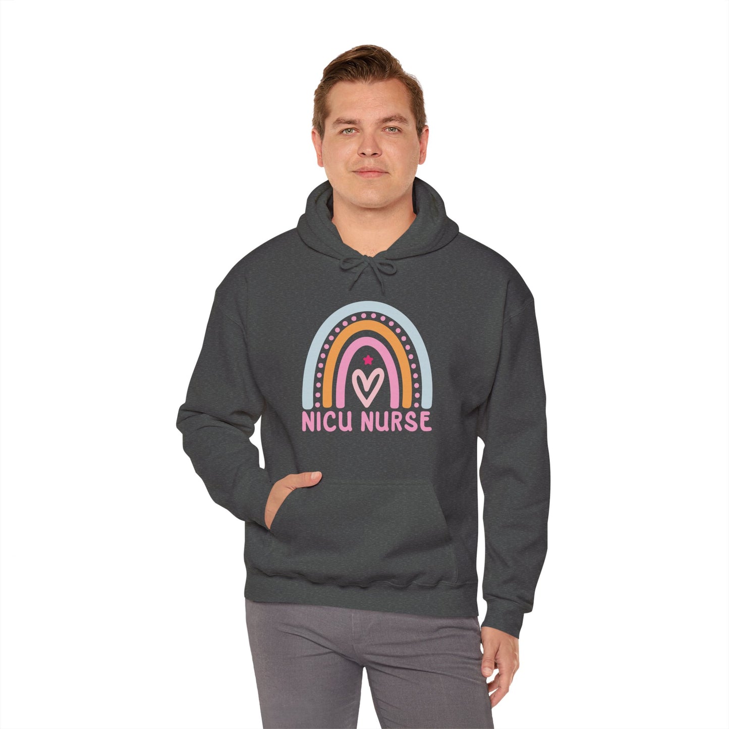 NICU Nurse Boho Rainbow Retro Hoodie