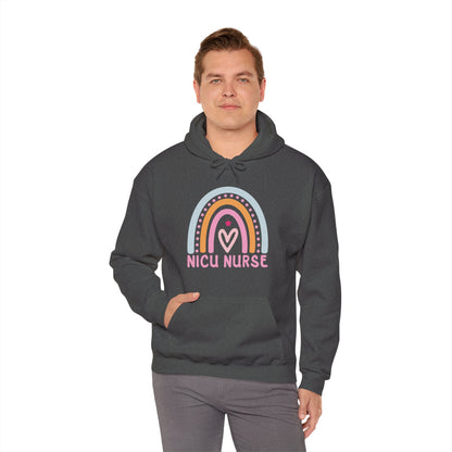 NICU Nurse Boho Rainbow Retro Hoodie