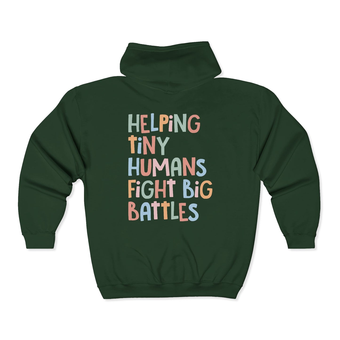 NICU Nurse Zip-Up Hoodie | Helping Tiny Humans Fight Big Battles