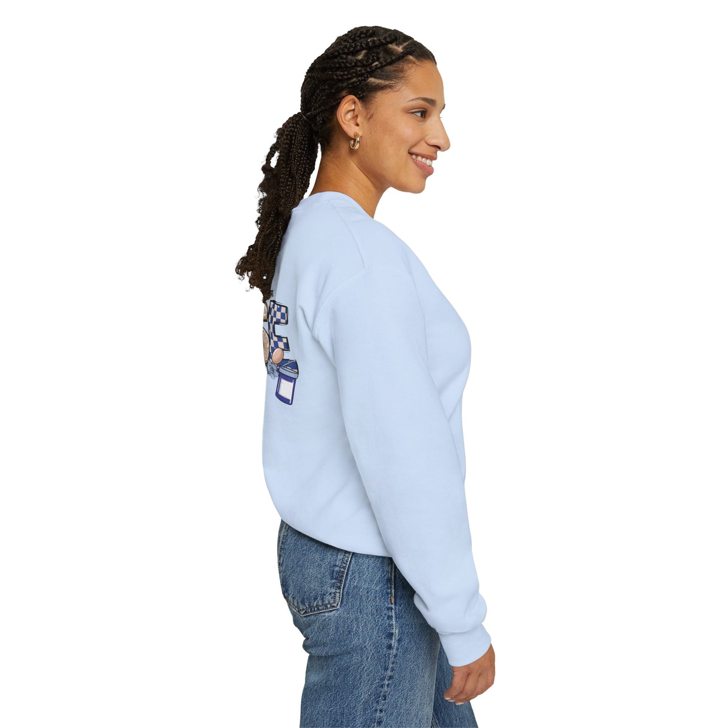Preppy Nurse Floral Leopard Print Crewneck Sweatshirt