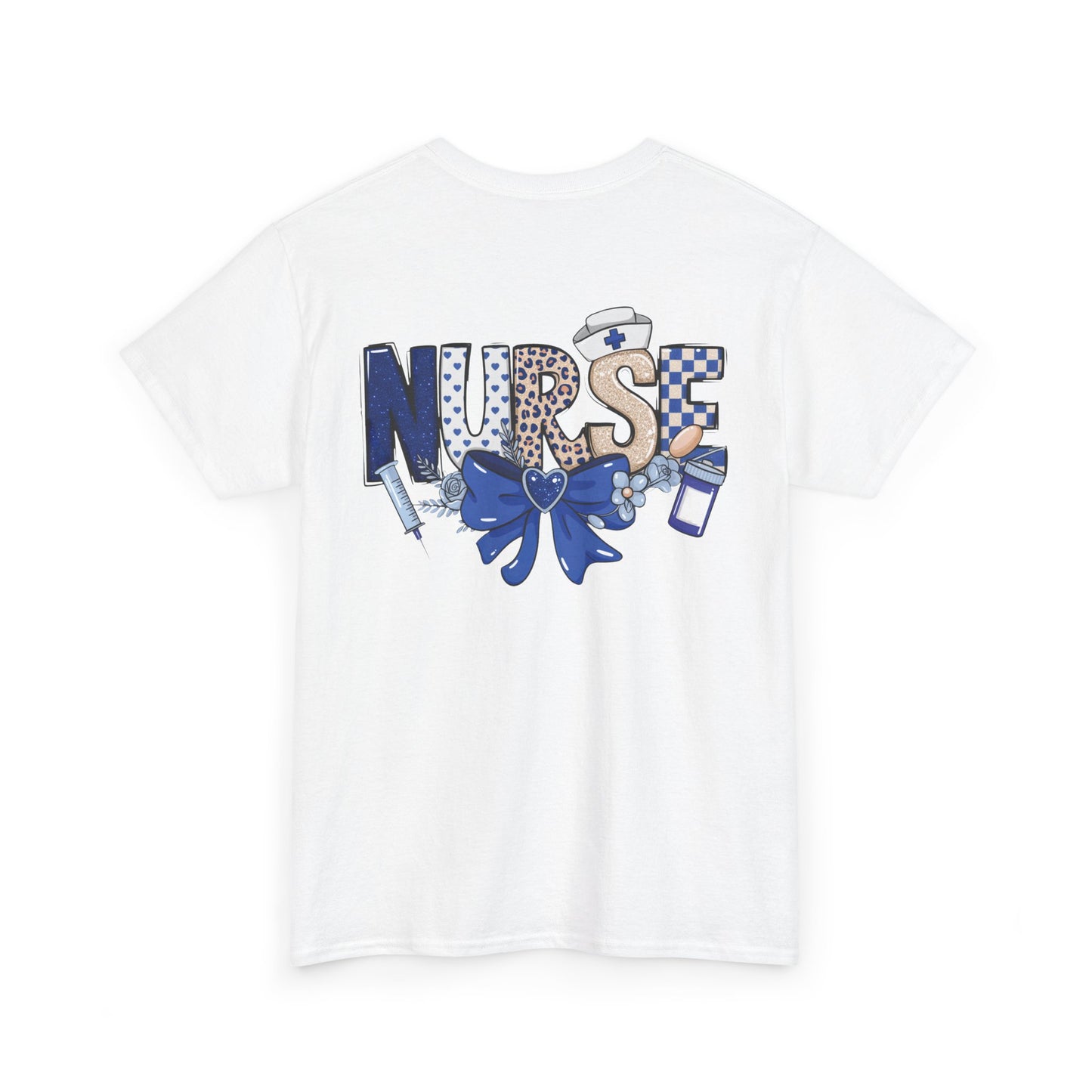 Preppy Nurse Floral Leopard Print T-Shirt