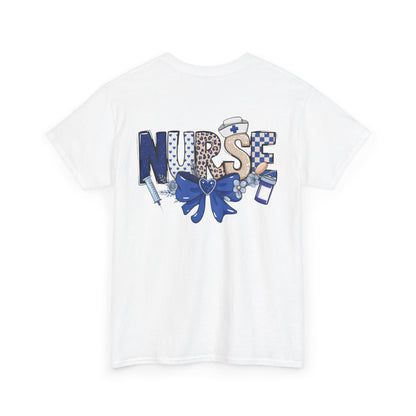 Preppy Nurse Floral Leopard Print T-Shirt
