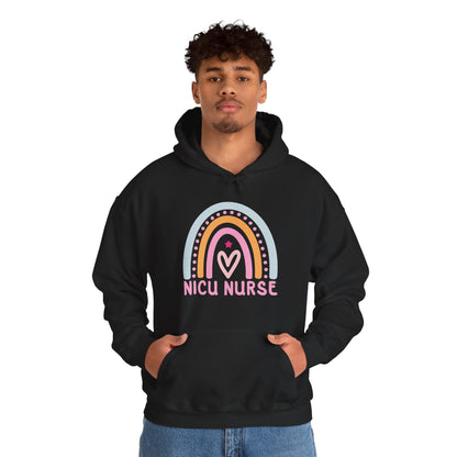 NICU Nurse Boho Rainbow Retro Hoodie