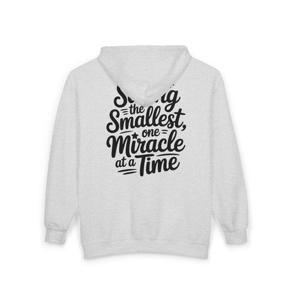 Saving the Smallest One Miracle at a Time Zip Hoodie