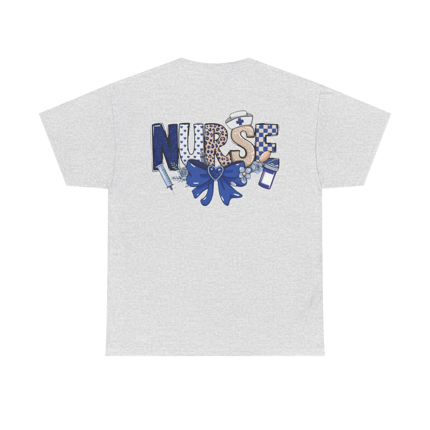 Preppy Nurse Floral Leopard Print T-Shirt